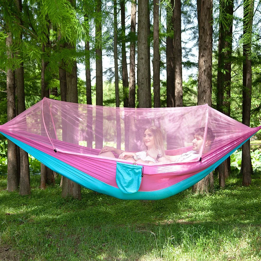 1-2 Person Portable Outdoor Camping Hammock with Mosquito Net