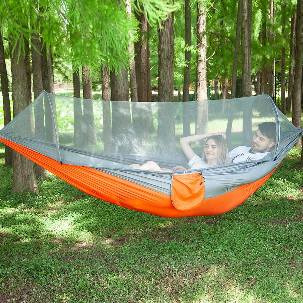 1-2 Person Portable Outdoor Camping Hammock with Mosquito Net