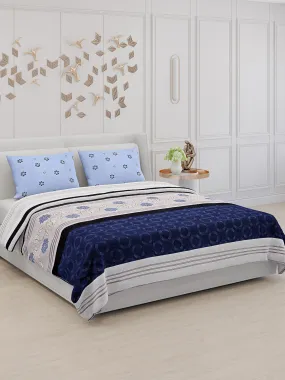 130 GSM Polyester Double Bed Bedsheet with 2 Pillow Covers