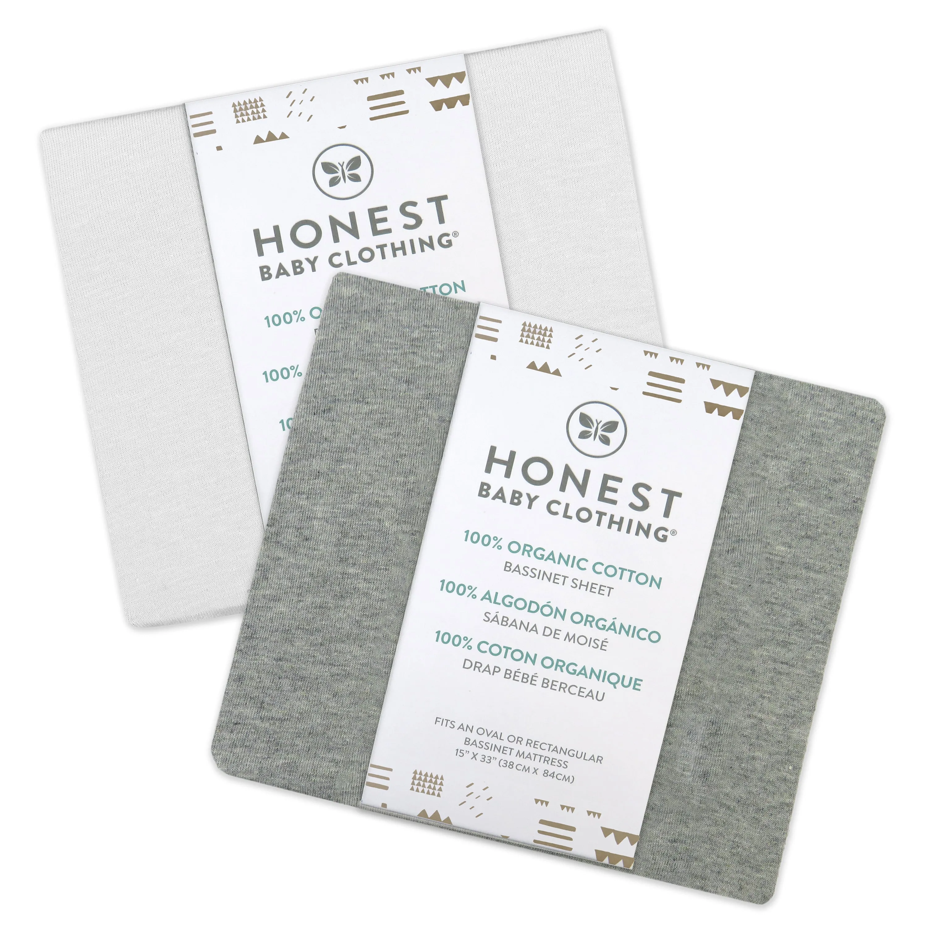 2-Pack Organic Cotton Bassinet Sheets