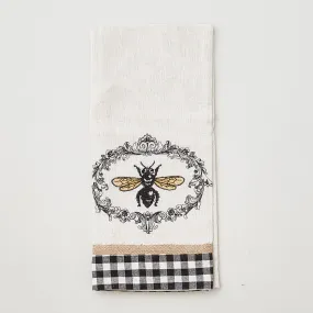 27 inch Cream Towel w/ Embroidered Bee Crest