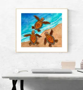 3 Baby Turtles Print