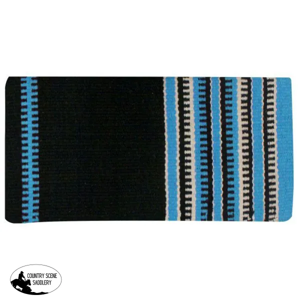 32" x 64" Wool saddle blanket with colored zipper design.