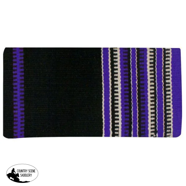 32" x 64" Wool saddle blanket with colored zipper design.