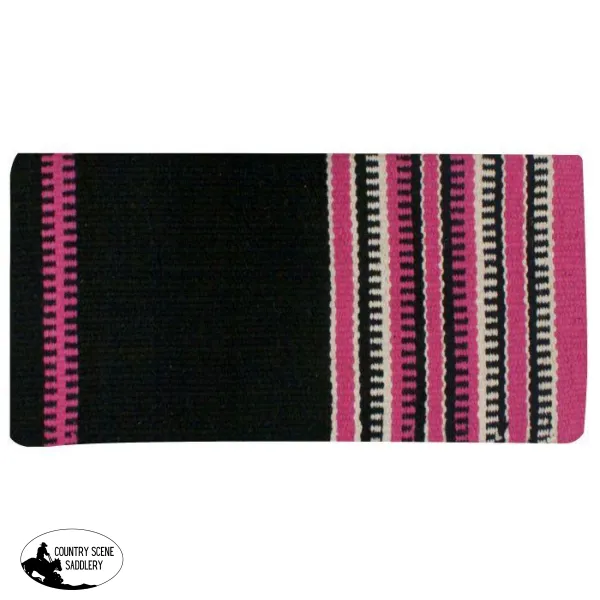 32" x 64" Wool saddle blanket with colored zipper design.