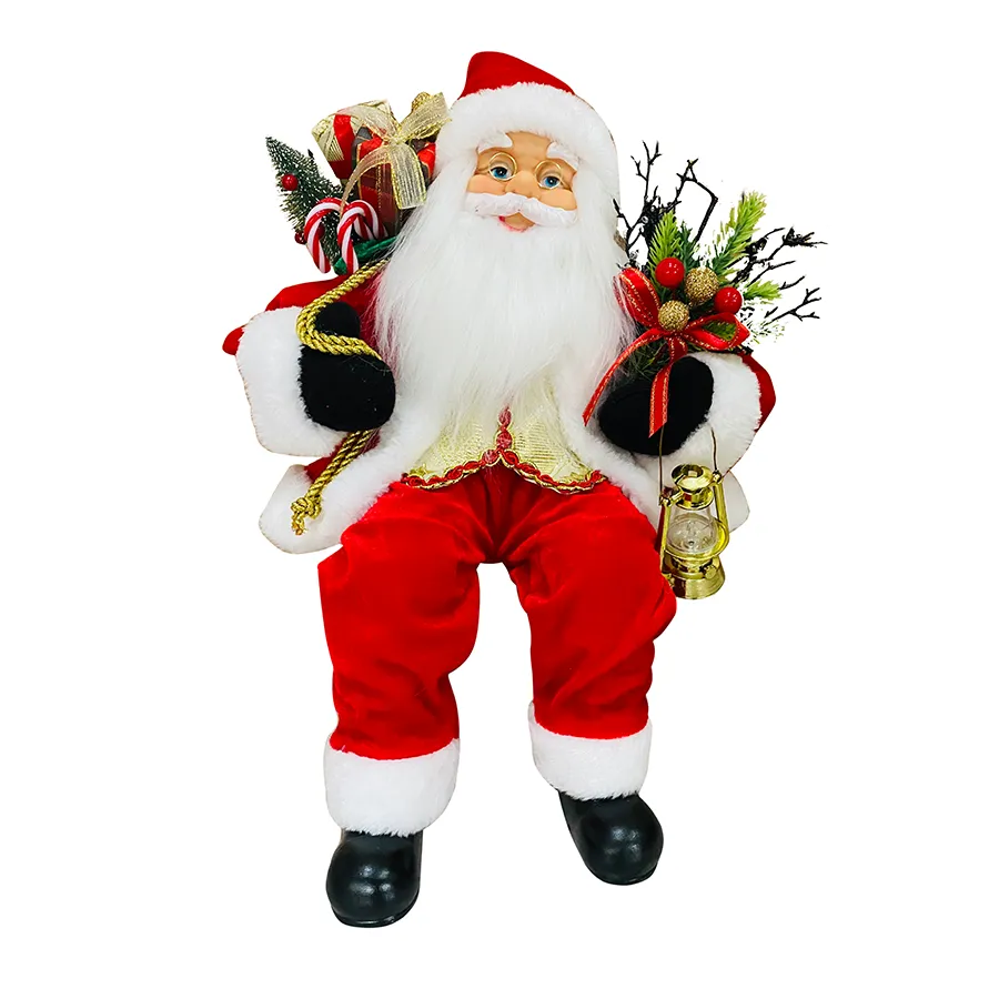 40 cm Sitting Santa with Lamp