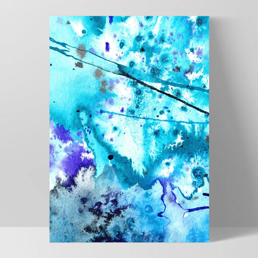 Abstract Watercolour Into the Blue I- Art Print