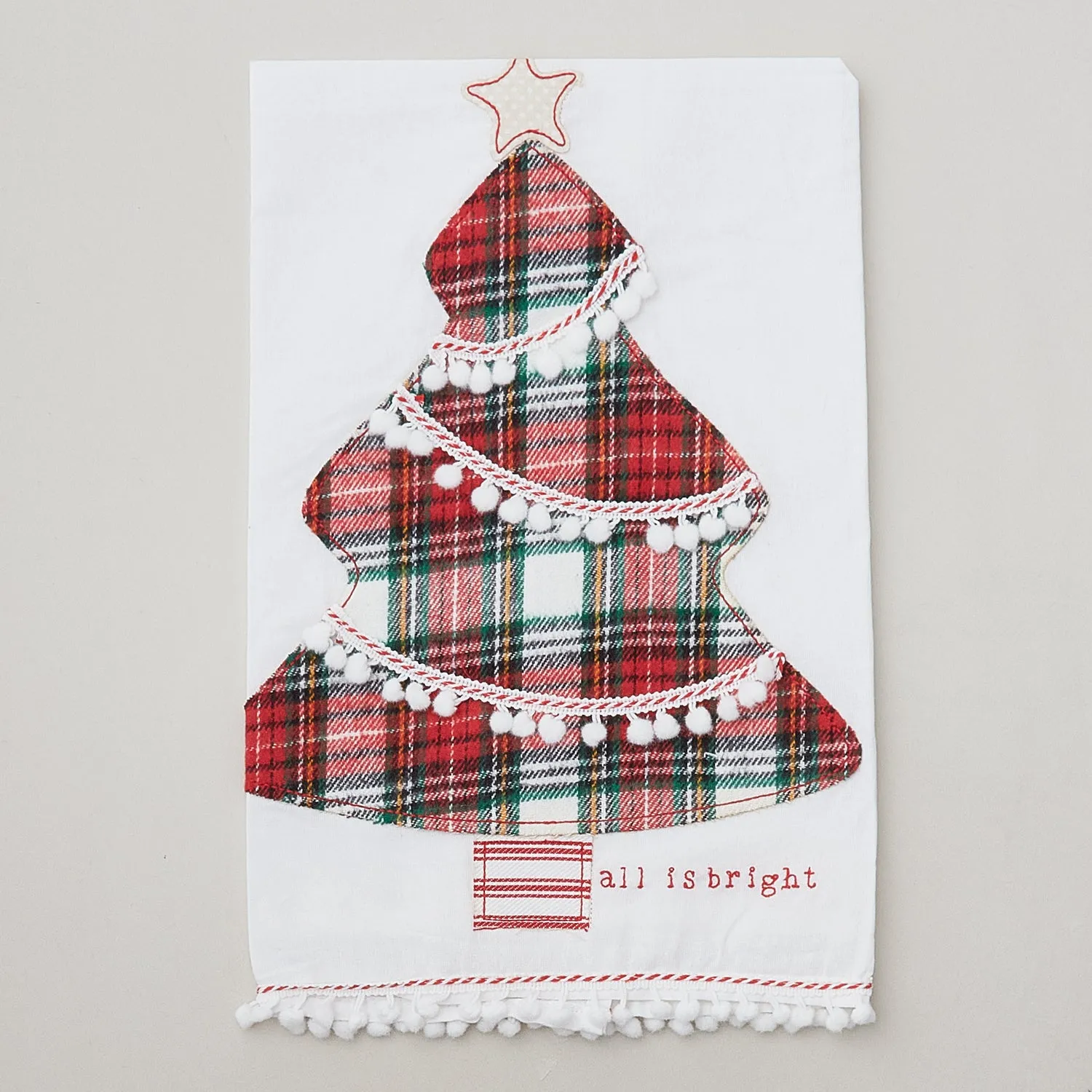 All Is Bright Christmas Tree Tea Towel