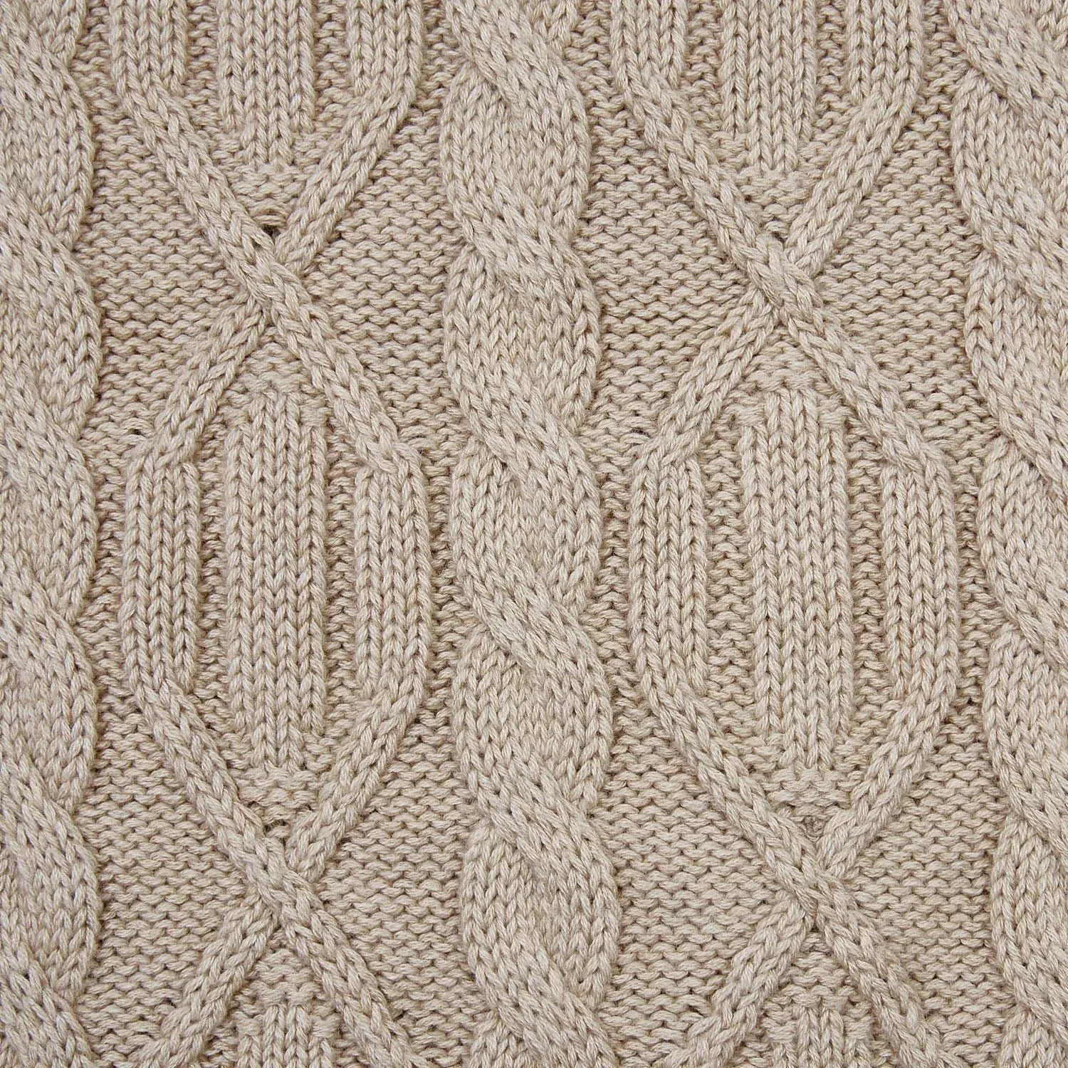 Baby 100% Cotton Chunky Cable Blanket With Ribbed Edge