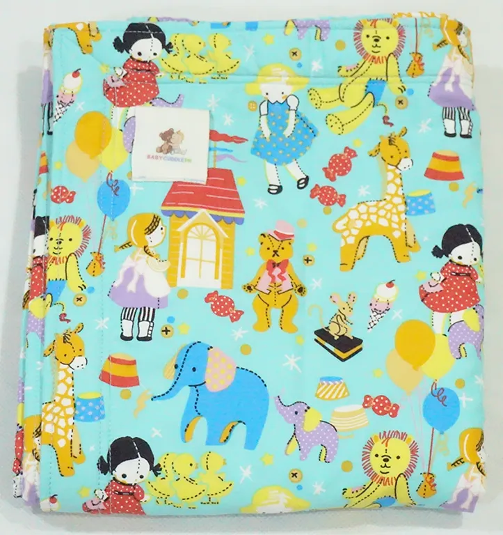 Baby Dolls in Teal - Babycuddle Minky Blanket