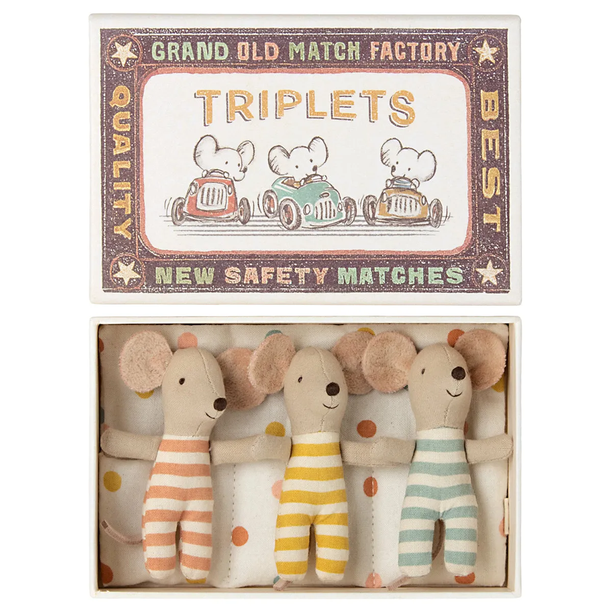 Baby Mice Triplets In Matchbox by Maileg