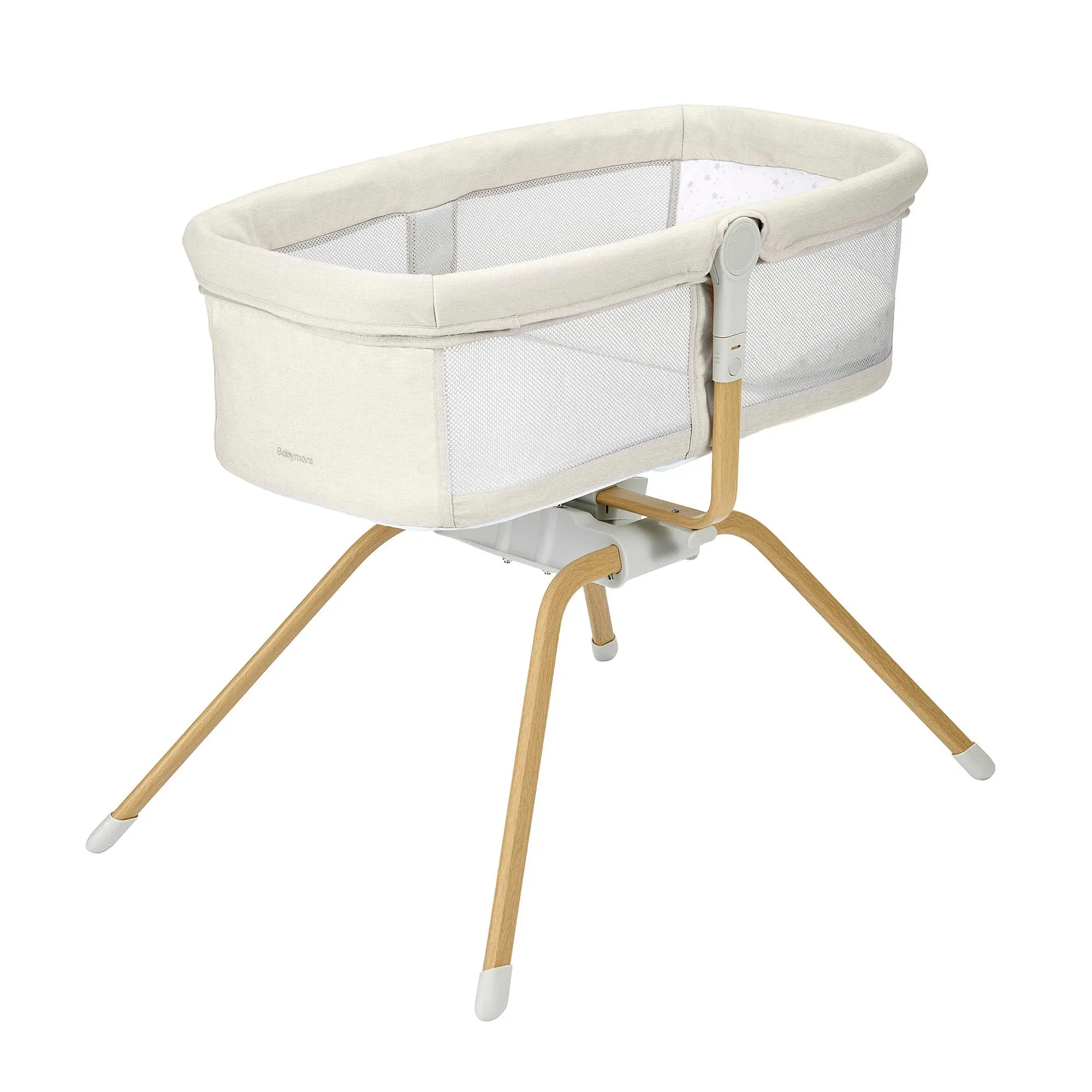 Babymore Air Motion Gliding Crib - Cream