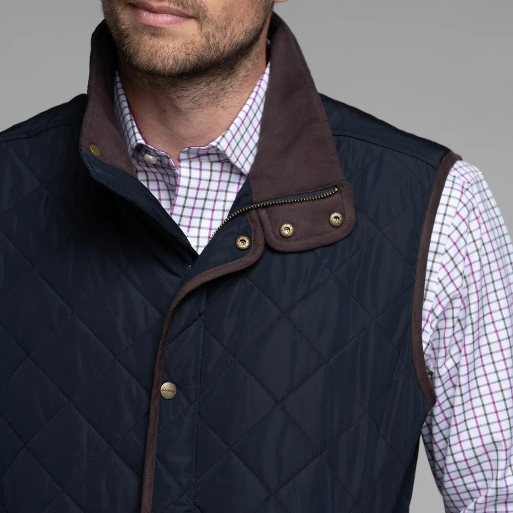 Barrowden Quilt Gilet - Midnight