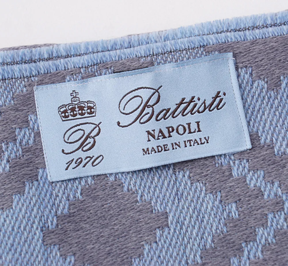 Battisti Diamond Jacquard Wool Throw Blanket