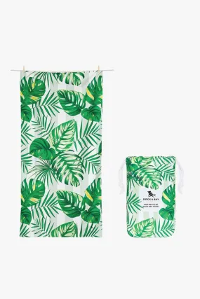 Beach Towel Botanical Collection Large Green Palm Dreams