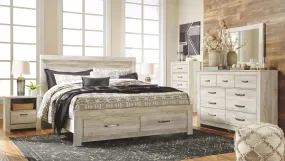 Bellaby Queen Storage Bed with Dresser Mirror and Nightstand