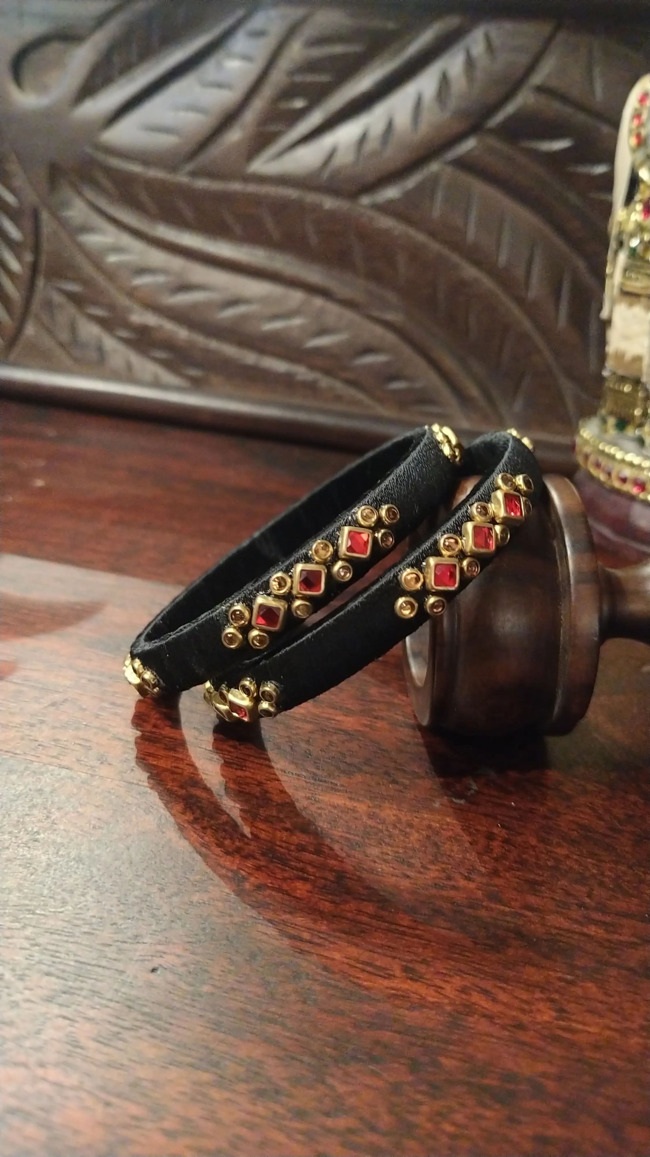 Black Silk Thread Bangles For Girls !!!