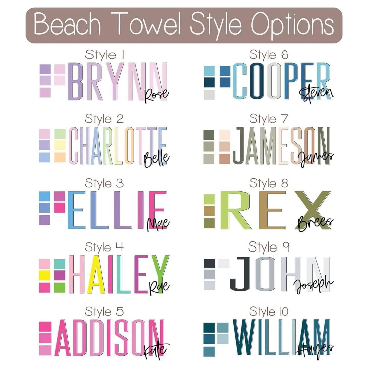 Block Name Towel - PRE-ORDER