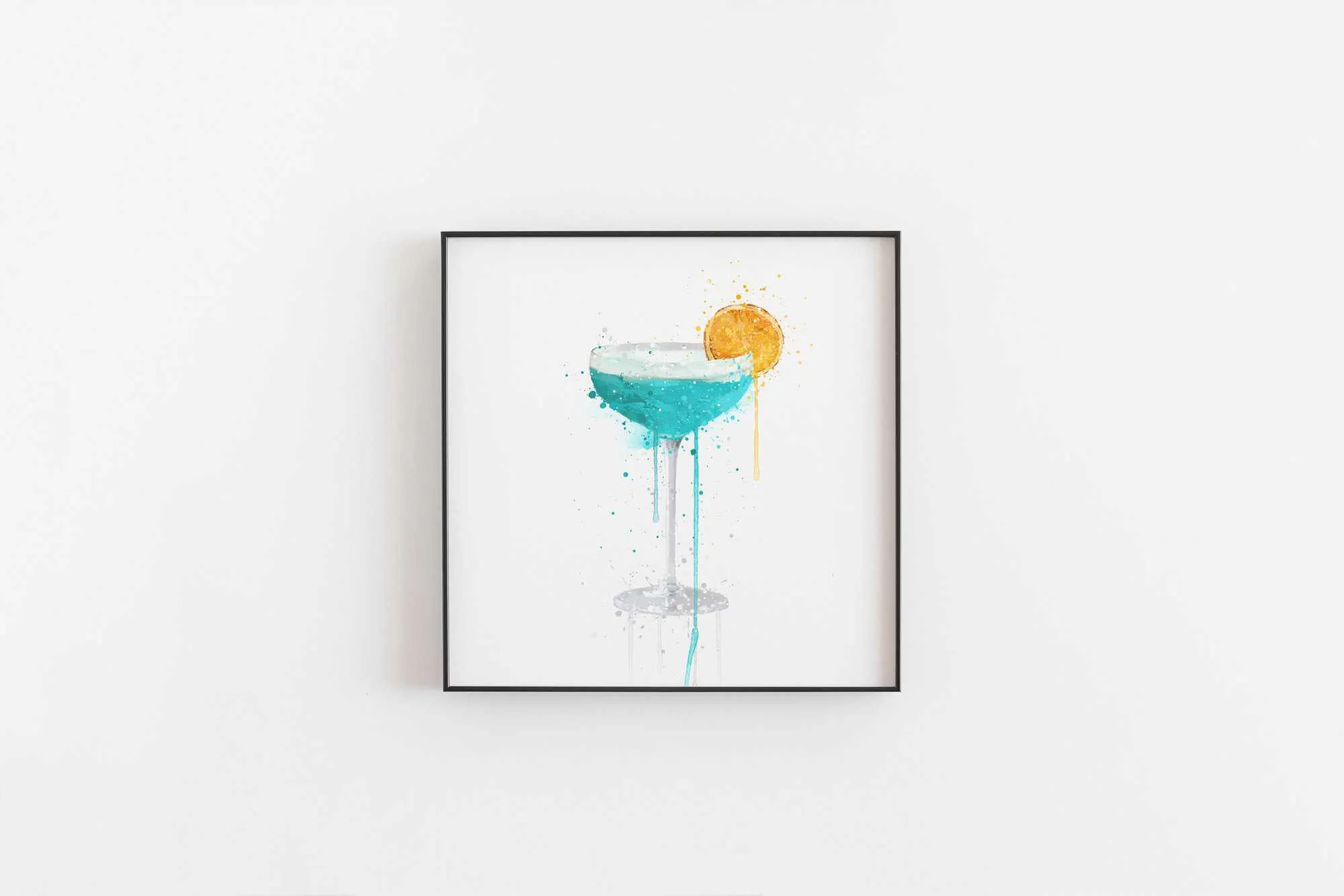 Blue Lagoon ‘Coupe’ Cocktail Wall Art Print