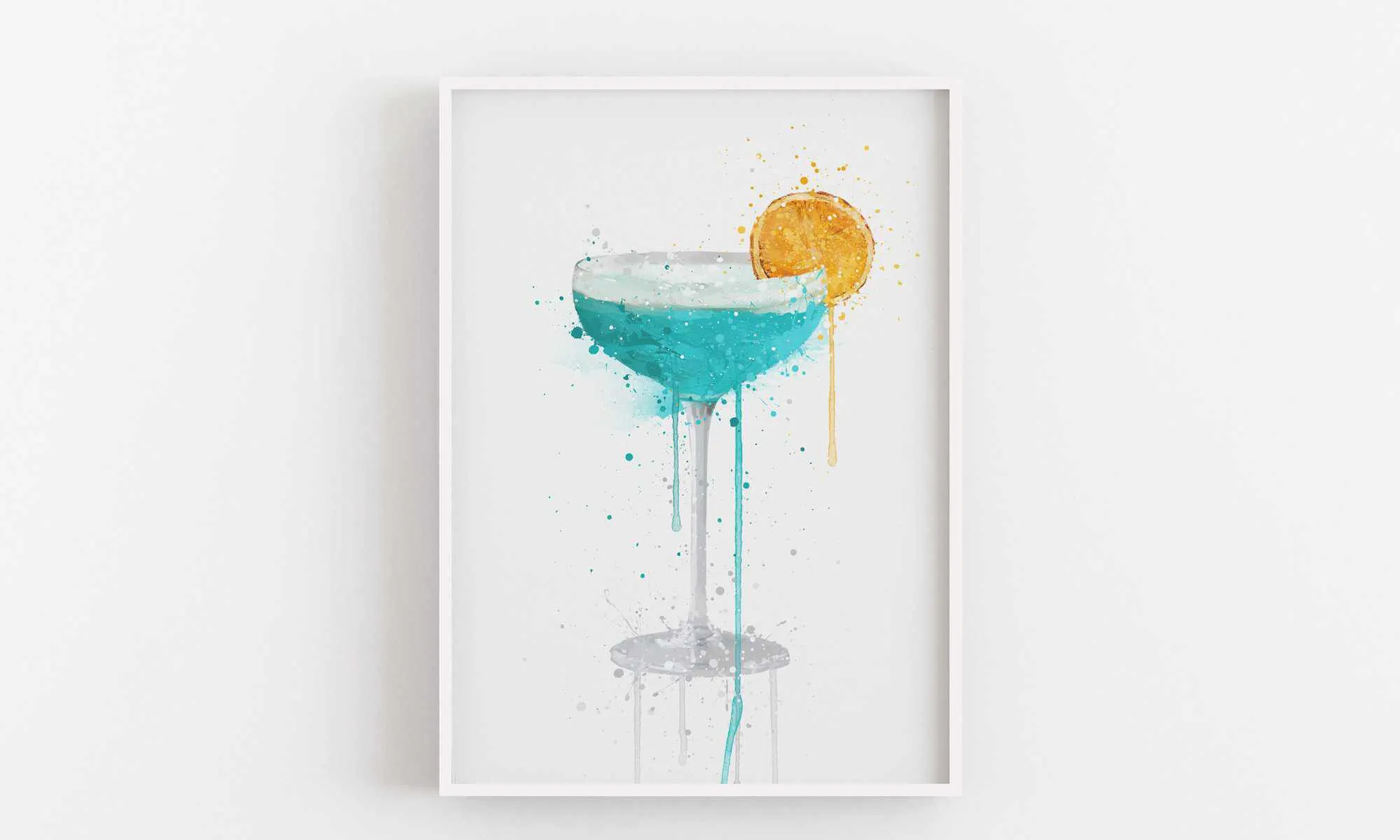 Blue Lagoon ‘Coupe’ Cocktail Wall Art Print