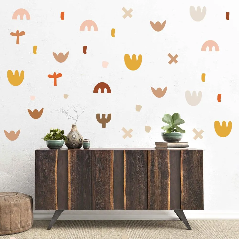 Boho Abstract Wall Sticker Set