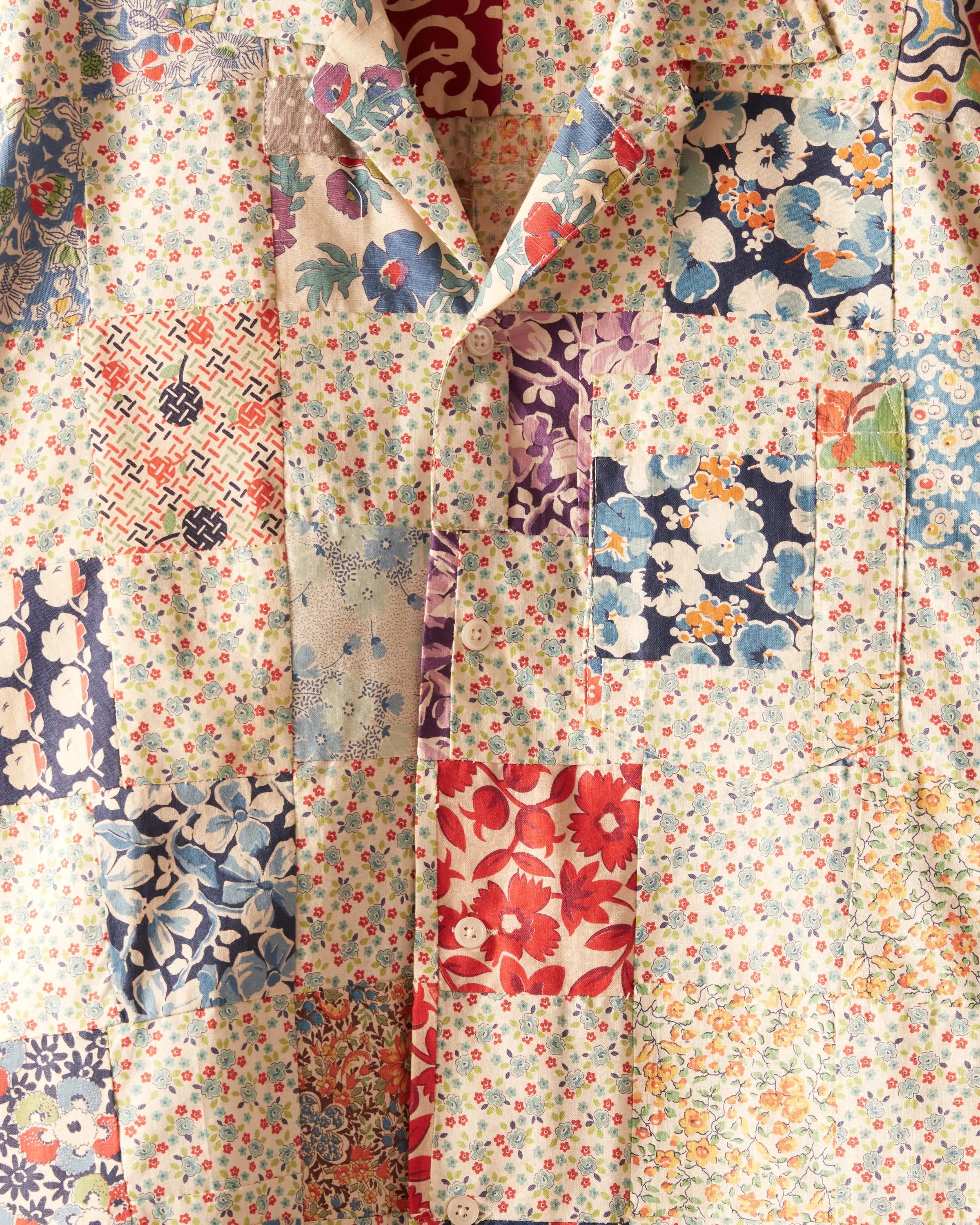 Botanic Patchwork Short Sleeve Shirt - XS/S