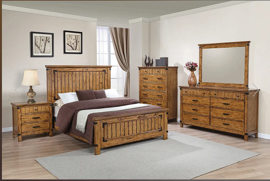 Brenner Full Panel Bed Rustic Honey