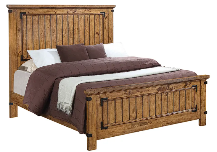 Brenner Full Panel Bed Rustic Honey