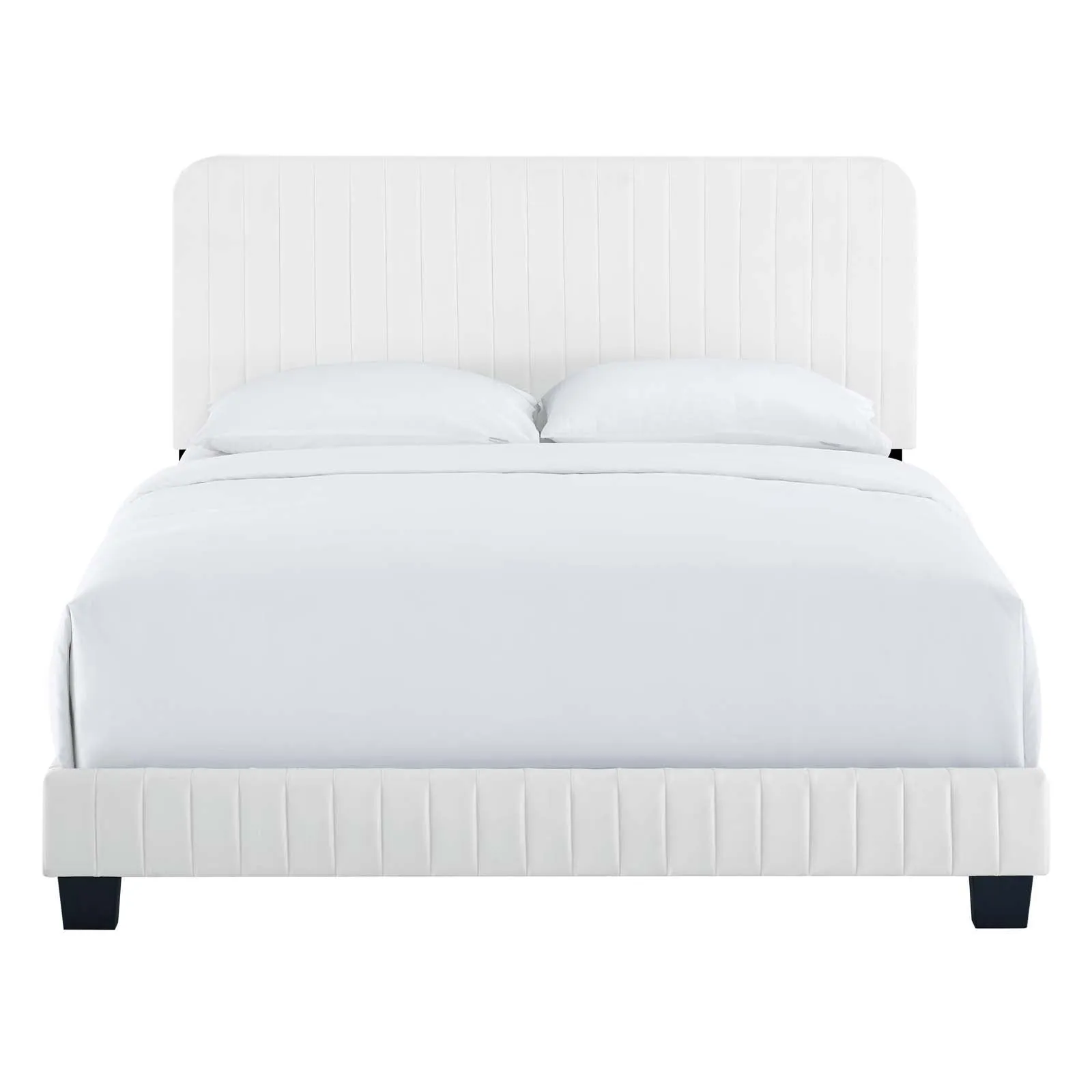 Celine Channel Tufted Performance Velvet Platform Bed