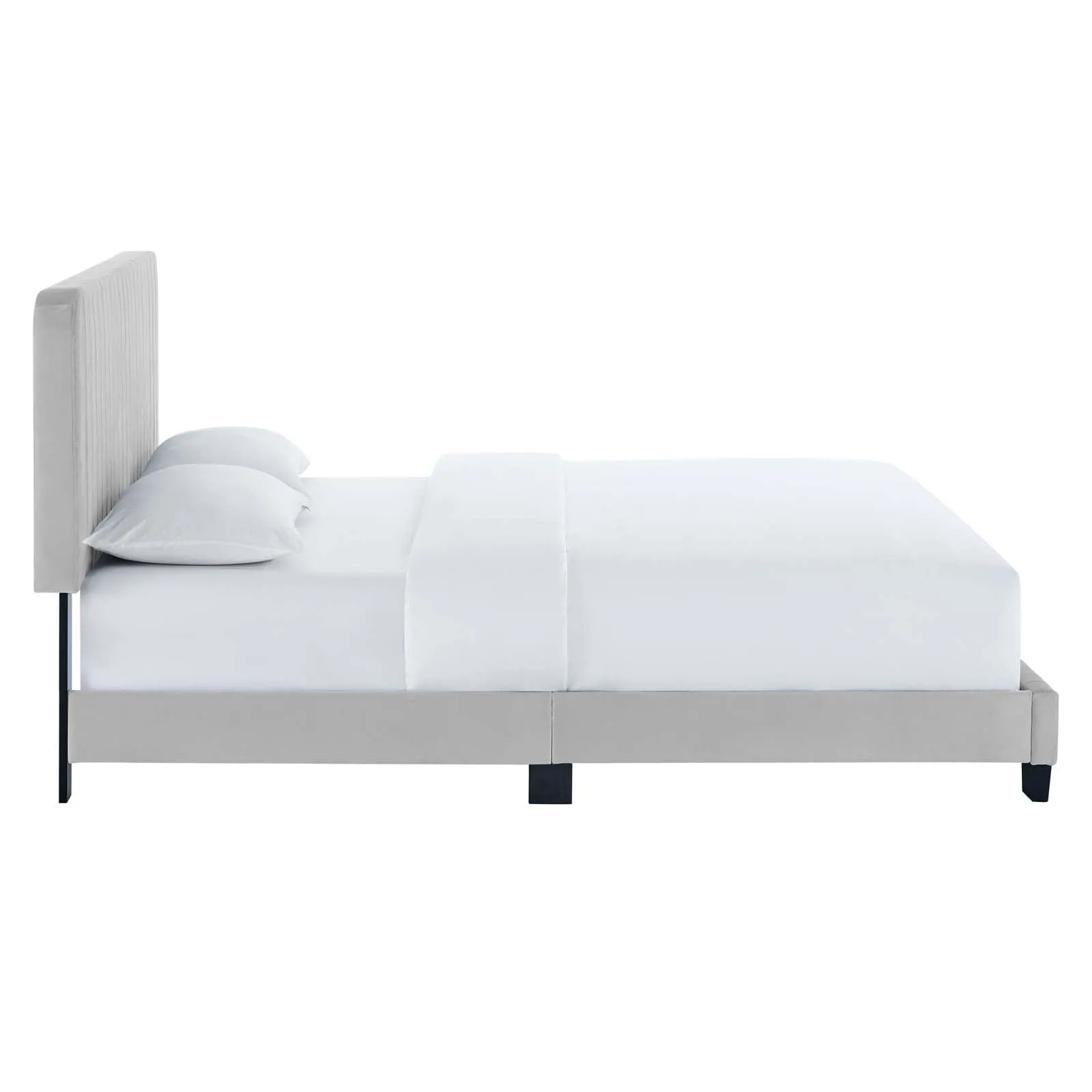 Celine Channel Tufted Performance Velvet Platform Bed