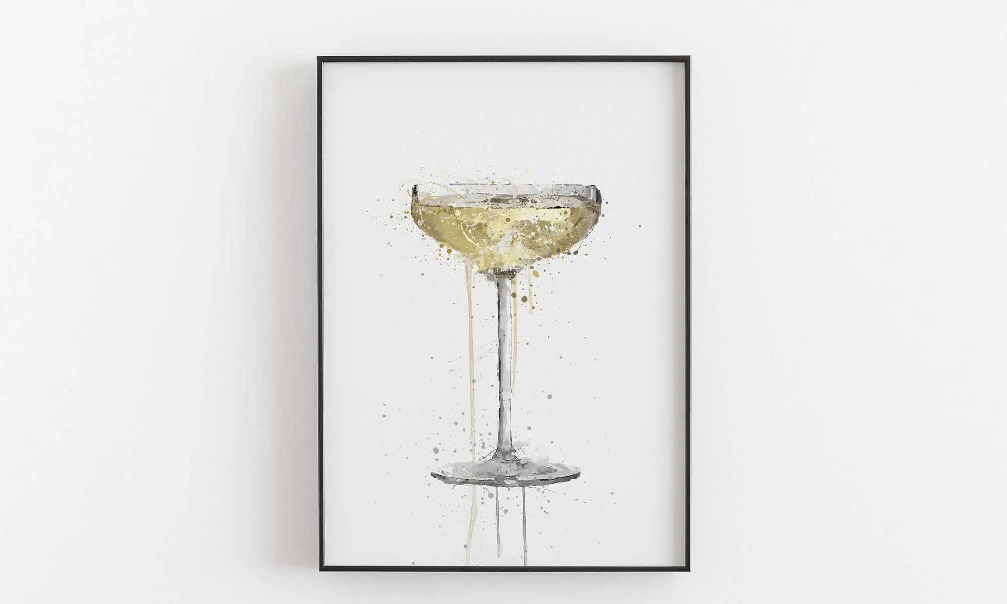 Champagne Coupe Cocktail Wall Art Print