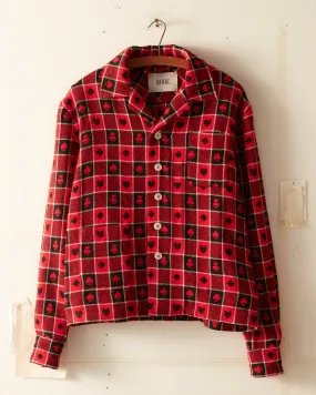 Checkerboard Overshirt Cardigan - Medium/Large