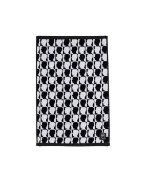 Checkerboard Logohead Hand Towel - Black