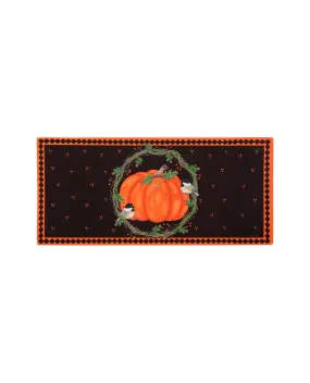 Chickadee And Pumpkin Sassafras Switch Door Mat