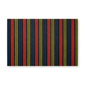 Chilewich Ribbon Stripe Shag Floor Mat - Limelight