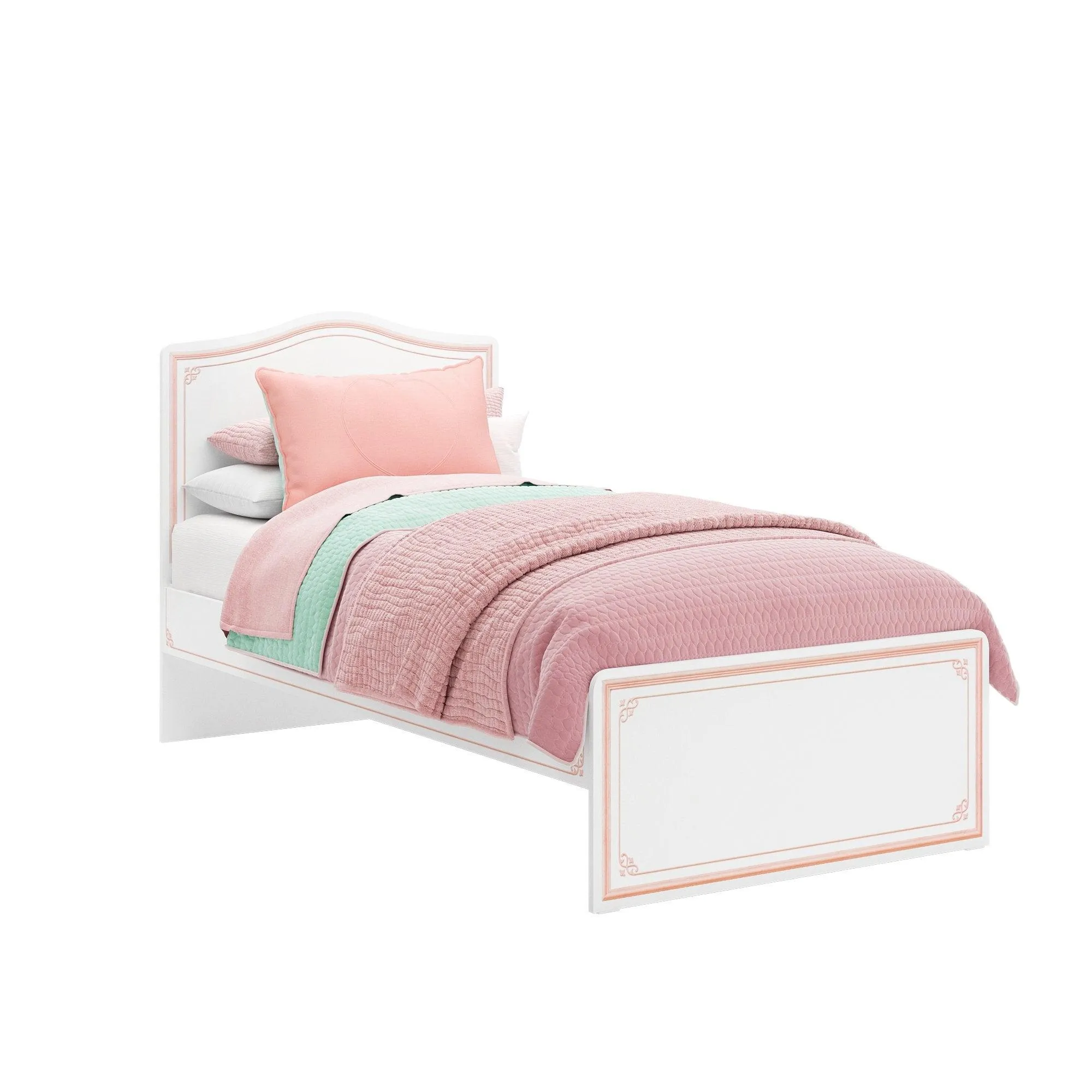 Cilek Selena Pink Bed (100X200 Cm Or 120X200 Cm)