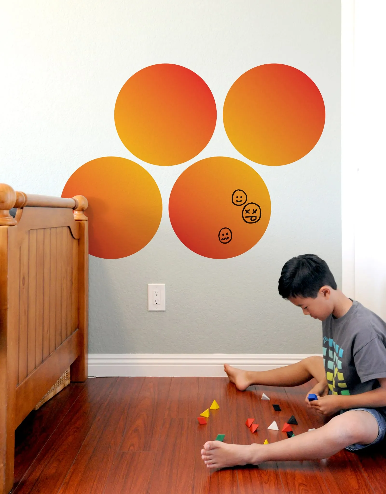 Circle - Orange Gradient Dry Erase