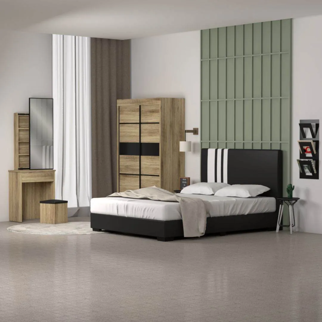 Claria Bedroom Set (Bed Frame   Mattress   Wardrobe)