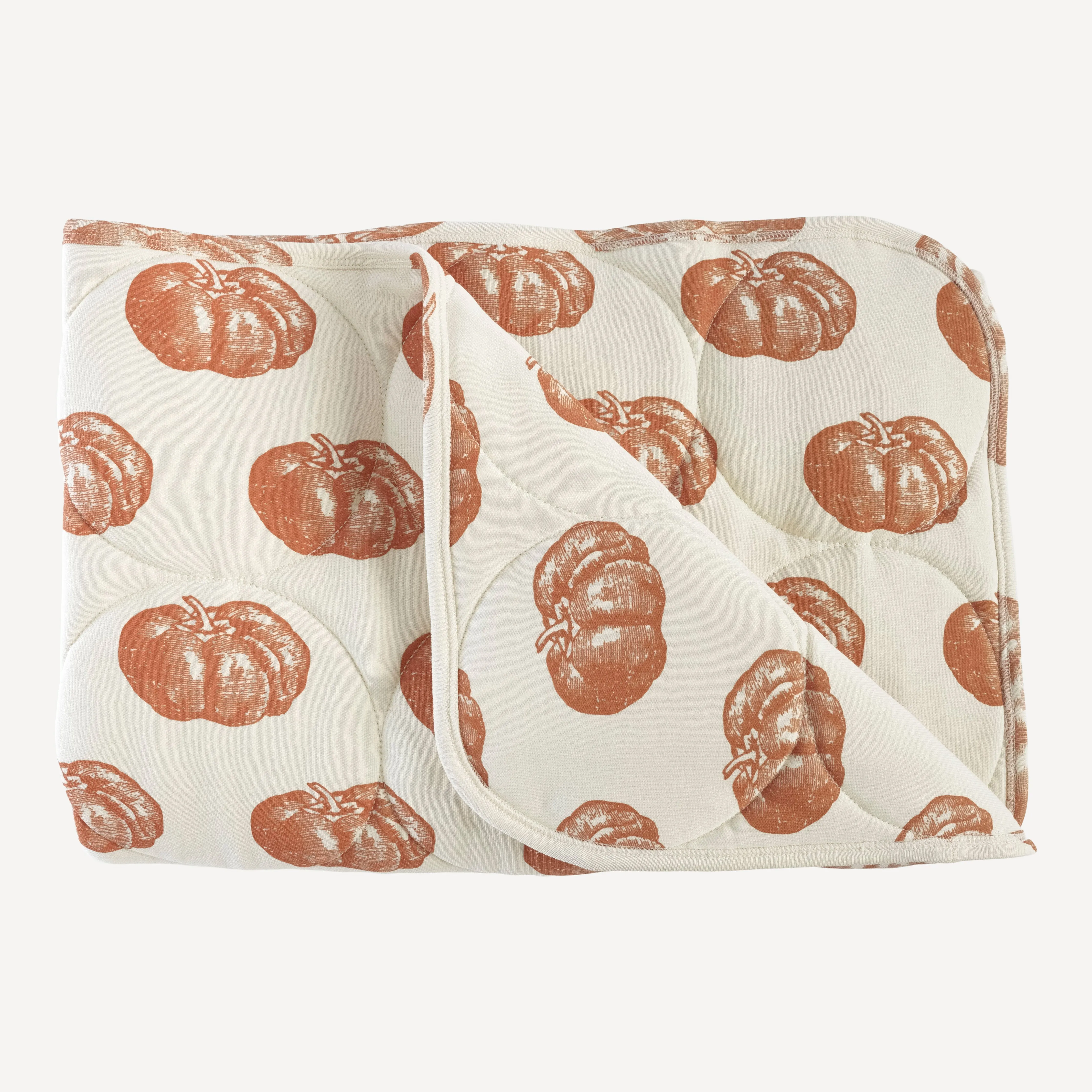 classic circle quilt | harvest pumpkin | organic cotton interlock