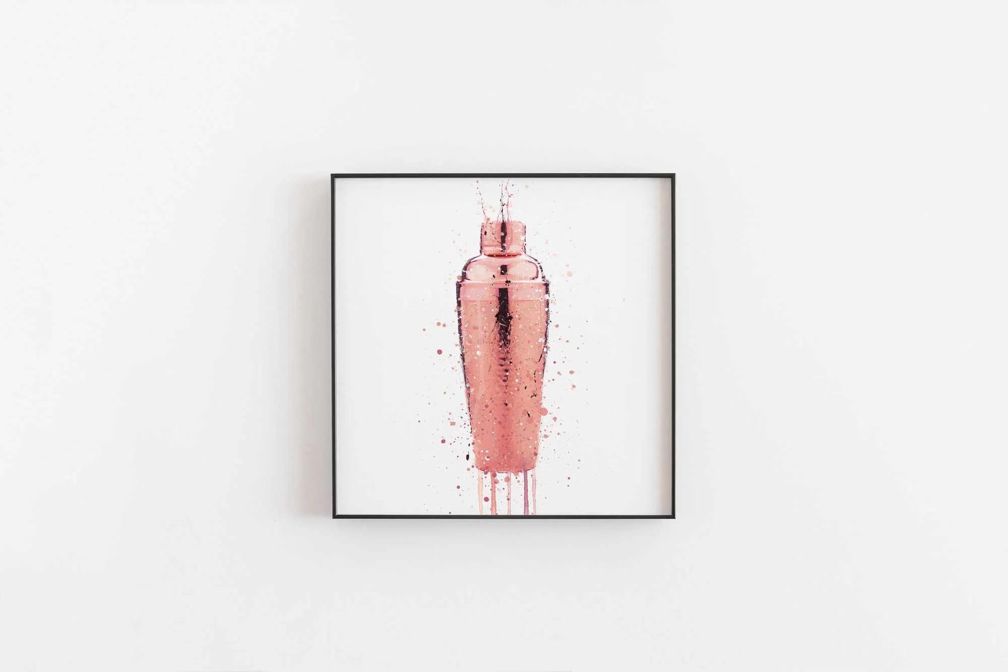 Cocktail Shaker Wall Art Print (Rose Gold)