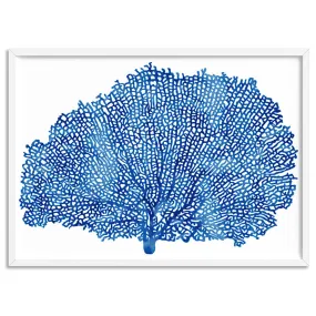 Coral Sea Fan Blue - Art Print