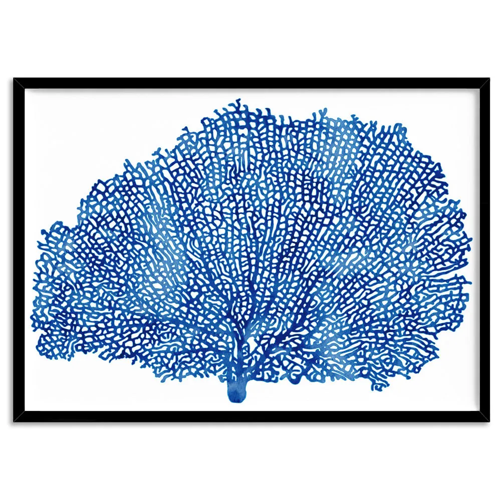 Coral Sea Fan Blue - Art Print