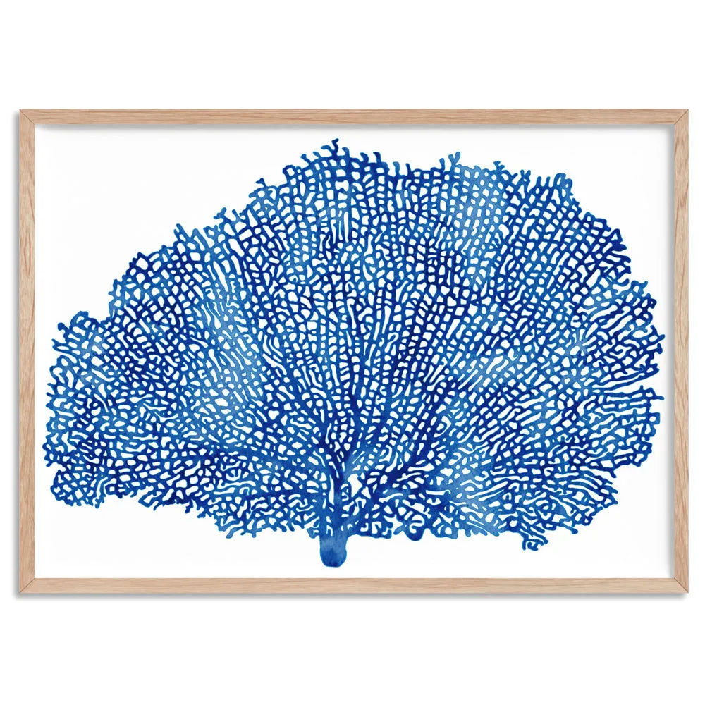 Coral Sea Fan Blue - Art Print