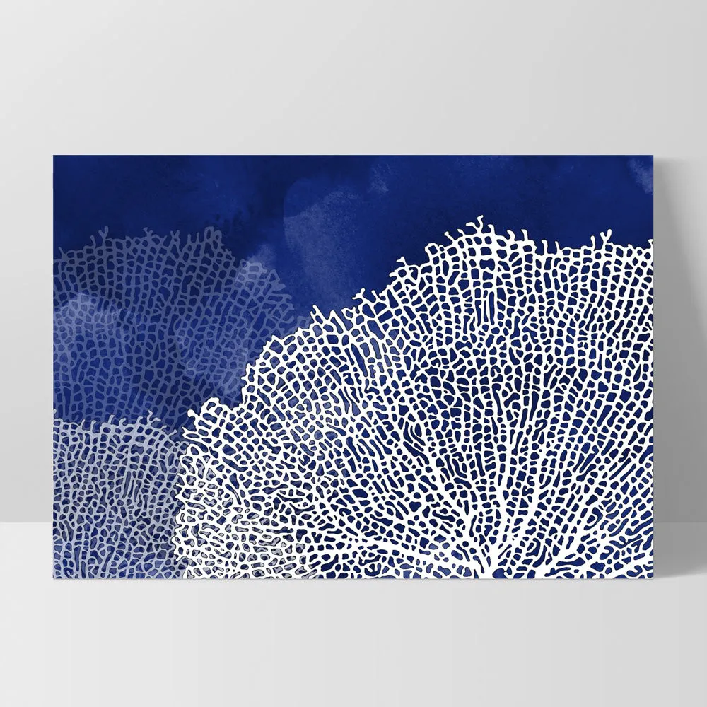 Coral Sea Fans Landscape Blues - Art Print