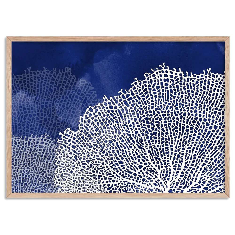 Coral Sea Fans Landscape Blues - Art Print