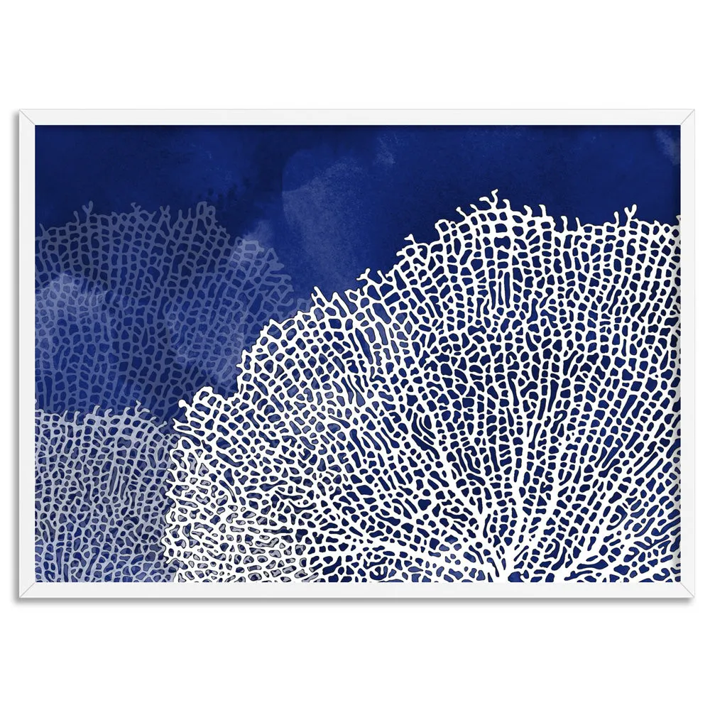 Coral Sea Fans Landscape Blues - Art Print