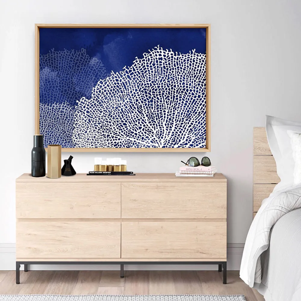 Coral Sea Fans Landscape Blues - Art Print