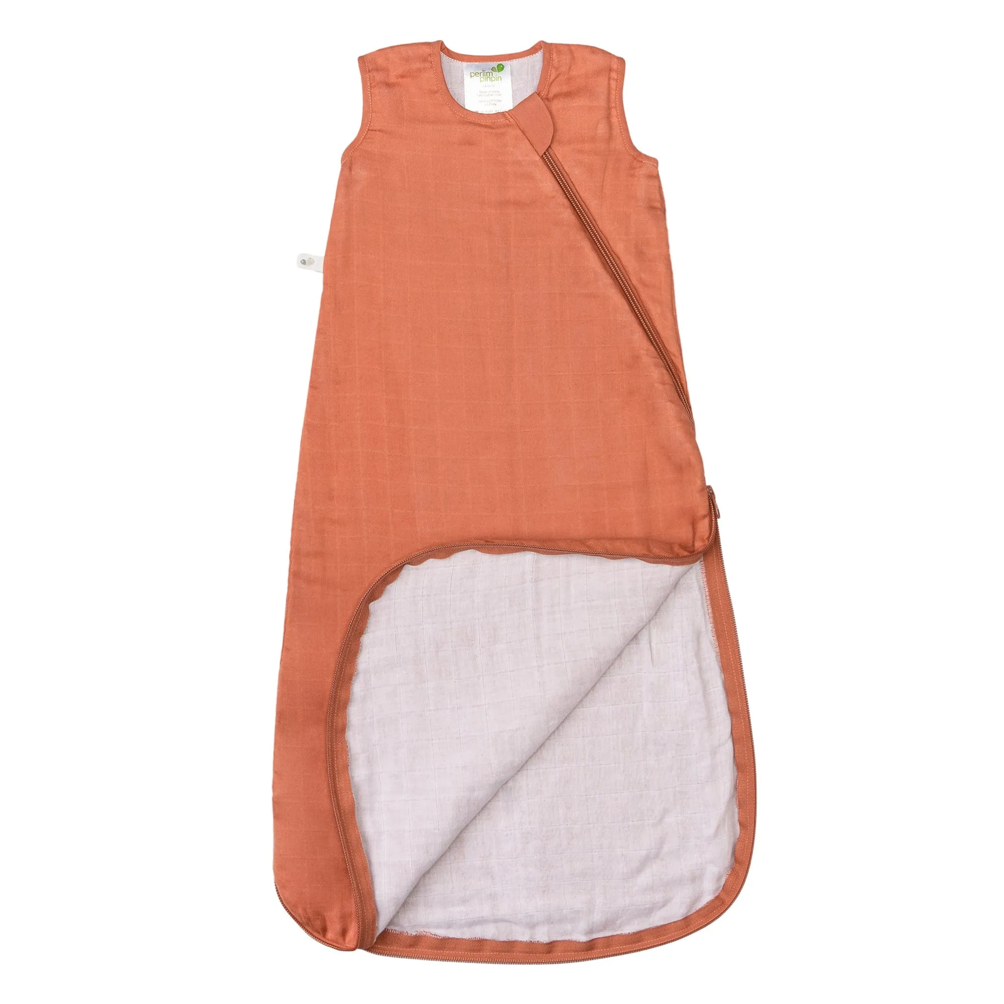 Cotton muslin sleep sack - Cinnamon (0.7 tog)