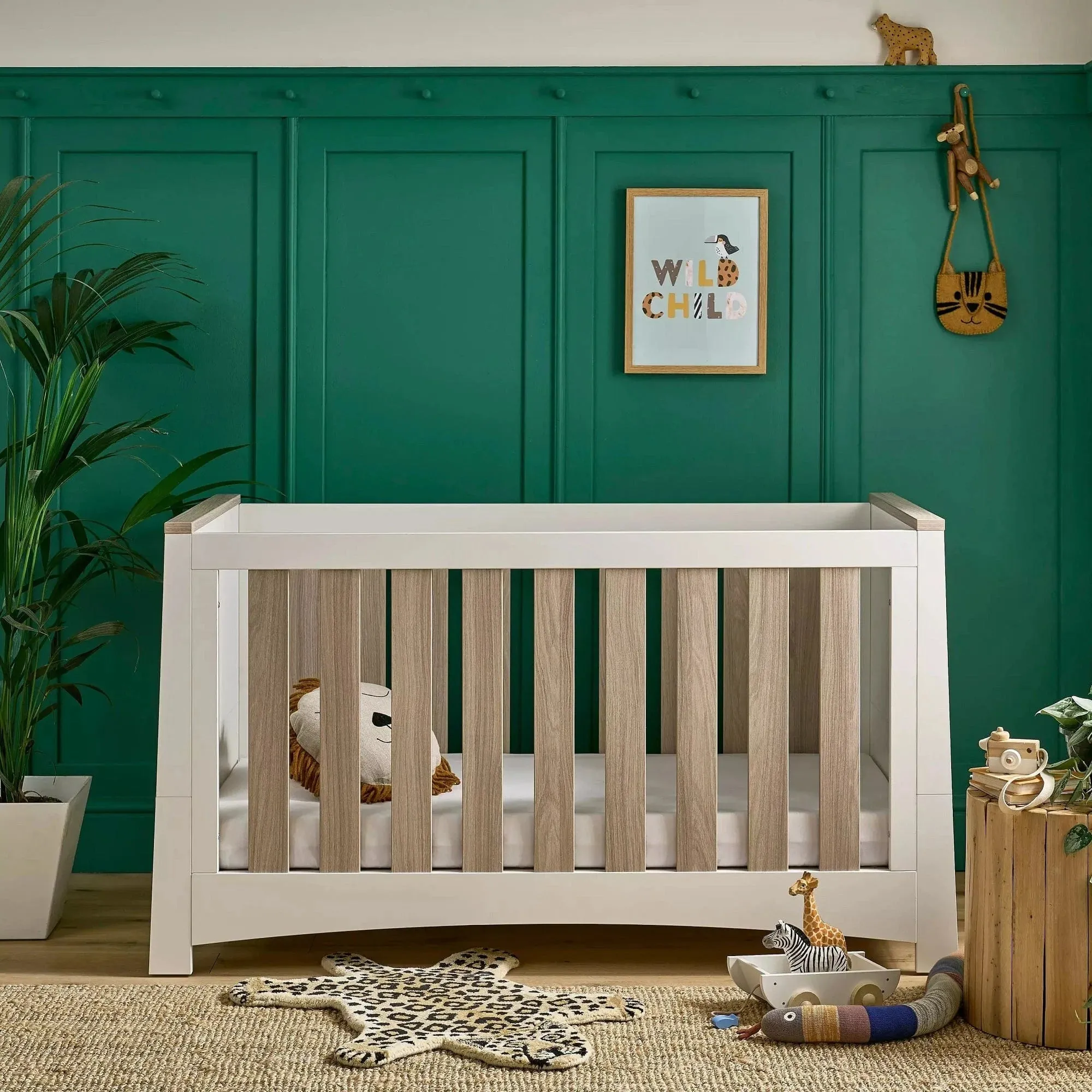 Cuddleco Ada Cot Bed - White and Ash