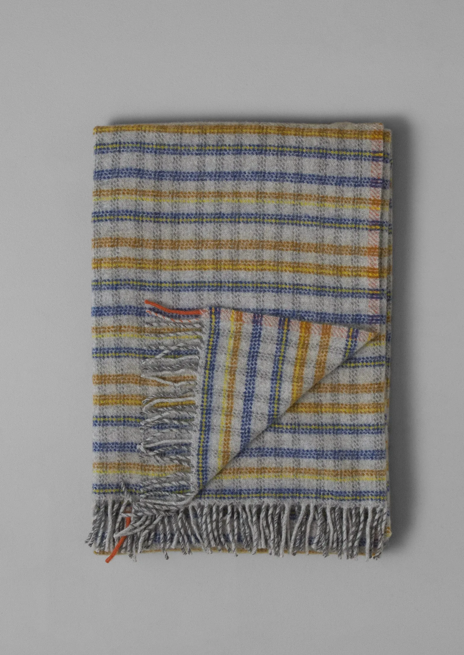 Dashed Check Wool Blanket | Multi